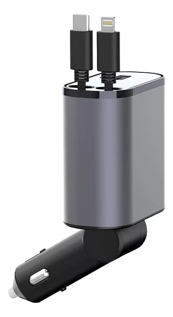 Carregador Retrátil Automotivo 4 em 1
